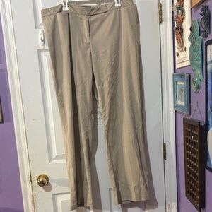Lane Bryant Beige Pinstripe Trousers sz 18